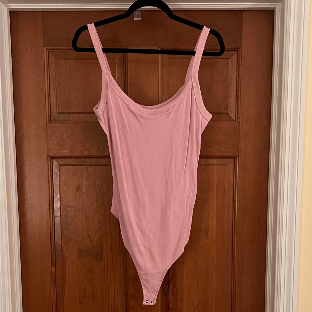 Abercrombie & Fitch Light Pink Scoop Neck Bodysuit